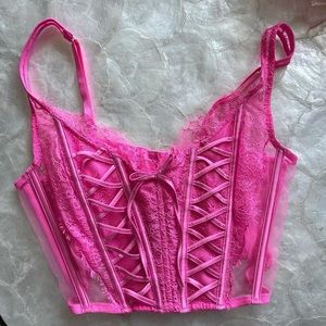 Victoria’s Secret hot pink corset top